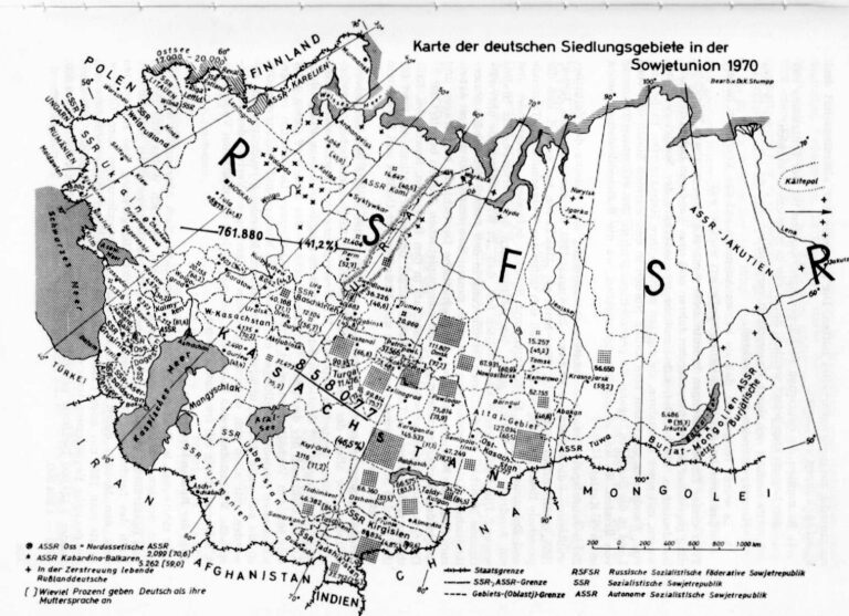 Russlanddeutsche Siedlungsgebiete Karte der deutschen Siedlungsgebiete